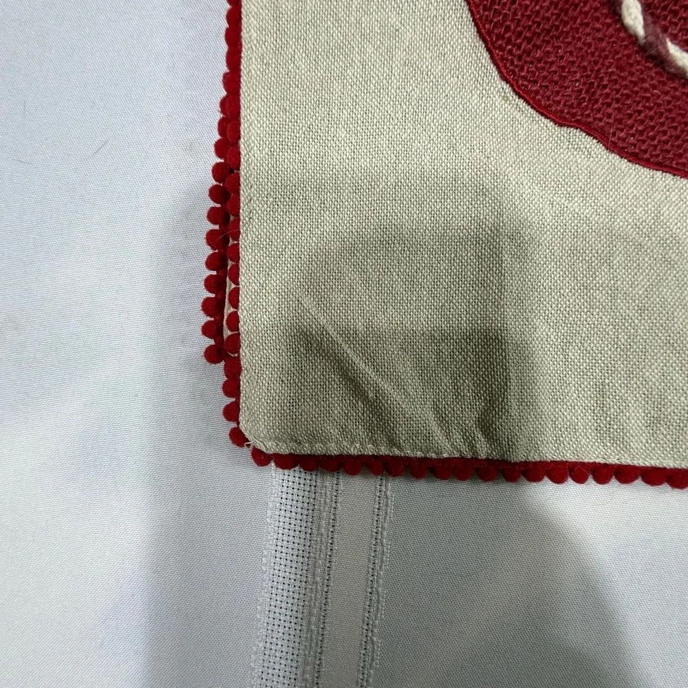 Burlap And Gingham Hearts 70” x 16” Table Runner